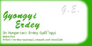 gyongyi erdey business card